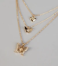 Flutter And Glow Layered Necklace