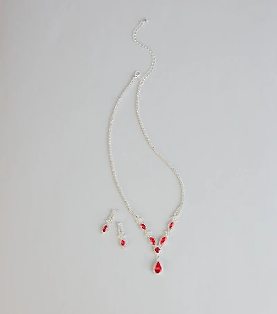 Regal Glow Necklace And Earrings Set