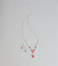 Regal Glow Necklace And Earrings Set