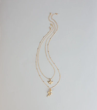 Heaven Sent Rose Charm Necklace