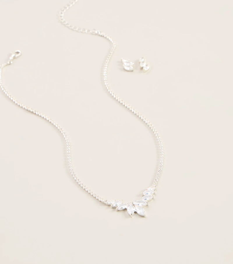 Nature Of Glam Cubic Zirconia Jewelry Set