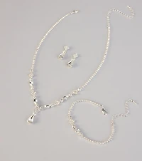 Drip in Glam Rhinestone Jewelry Set