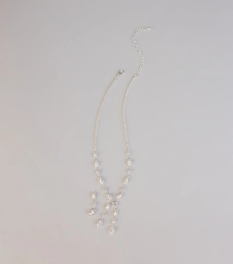 Dazzling Elegance Necklace And Earrings Set