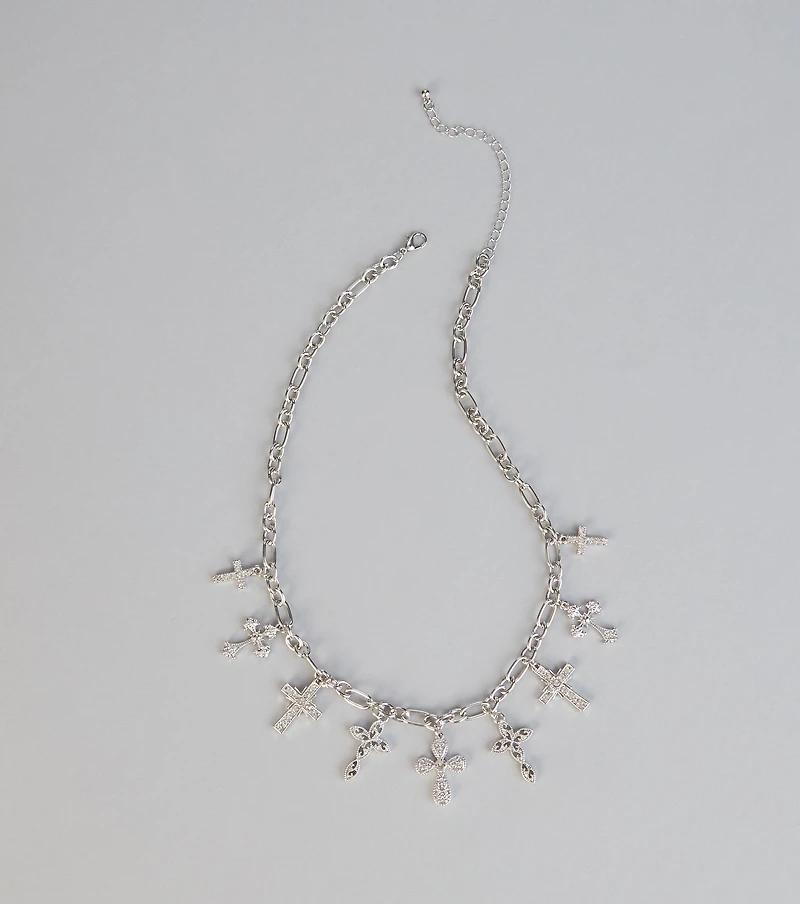 Faith Mode Cross Charm Necklace