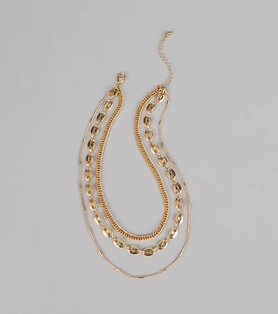 Link Up Layered Necklace