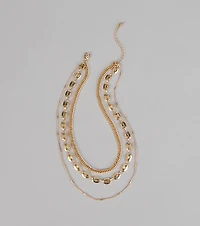 Link Up Layered Necklace