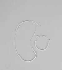 Chic Compliments Cubic Zirconia Necklace And Bracelet Set