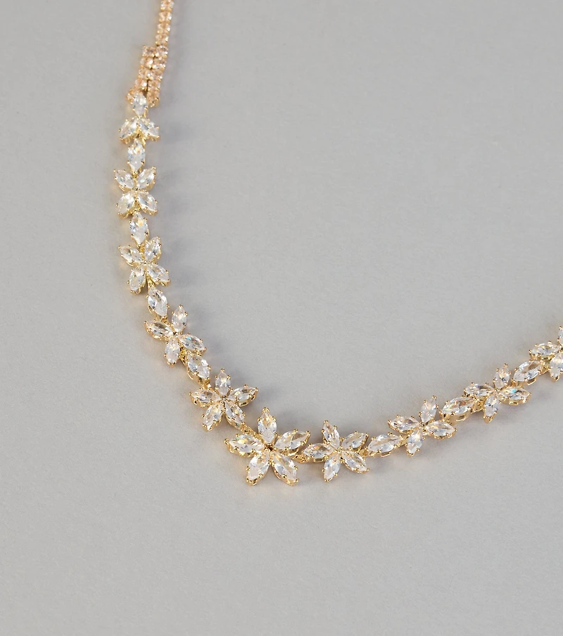 Blooming in Sparkle Floral Jewelry Set