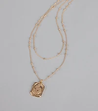 Luxe Layered Rose Pendant Necklace