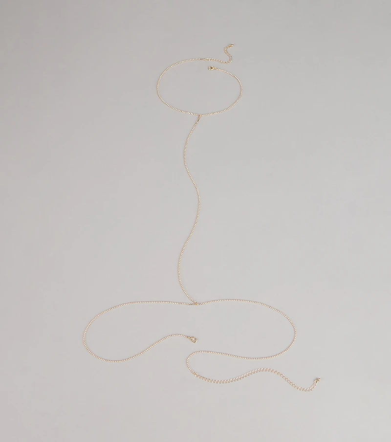 Delicate Glow Rhinestone Body Chain