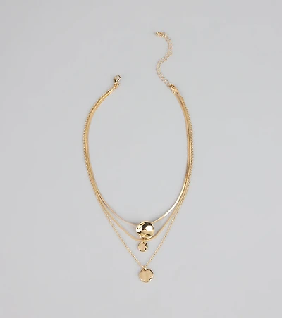 Soft Shine Layered Chain Necklace
