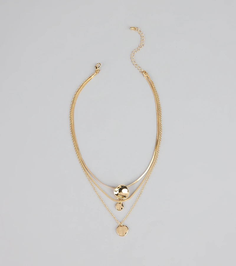 Soft Shine Layered Chain Necklace