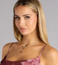 Soft Shine Layered Chain Necklace