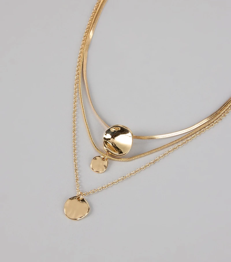 Soft Shine Layered Chain Necklace