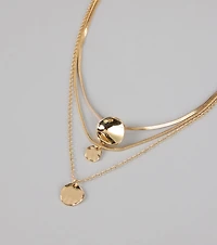Soft Shine Layered Chain Necklace