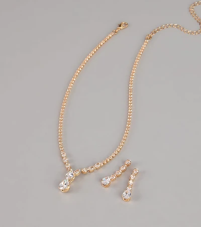 Luminous Glow Cubic Zirconia Jewelry Set