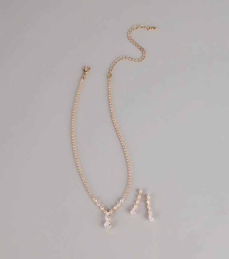 Luminous Glow Cubic Zirconia Jewelry Set