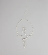 Crystal Vine Necklace And Earring Set