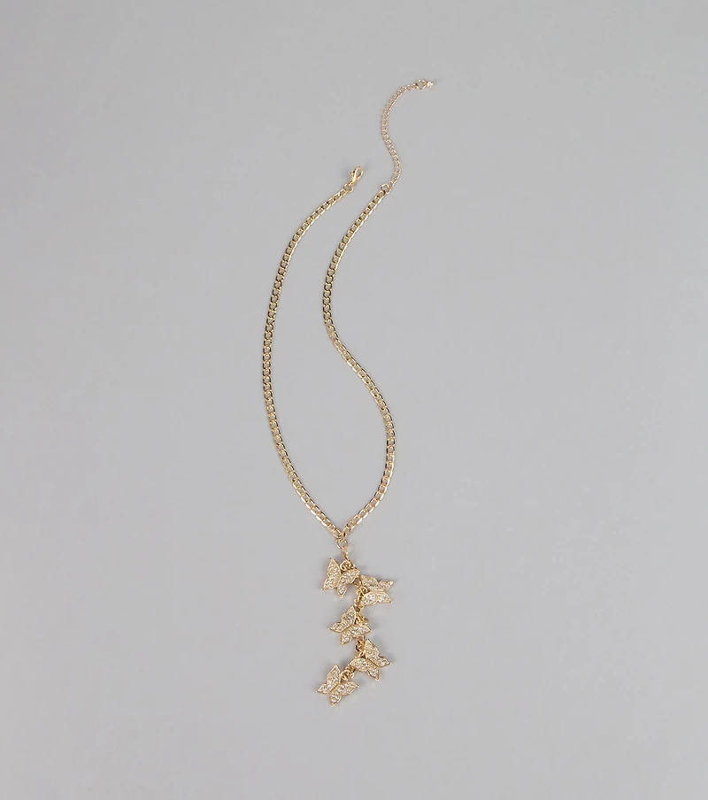 Glimmer Butterfly Chain Necklace