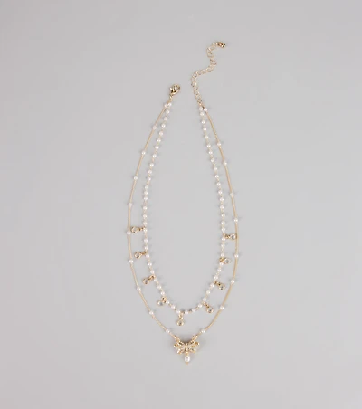 Charmed in Pearls Layered Necklace