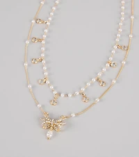 Charmed in Pearls Layered Necklace