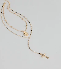 Divine Duo Layered Charm Necklace