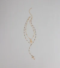 Divine Duo Layered Charm Necklace