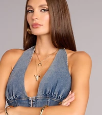 Rodeo Glow Skull And Horseshoe Necklace