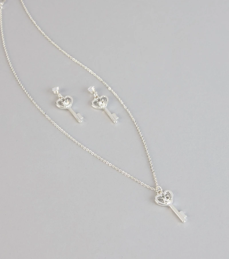 Little Secrets Heart Key Jewelry Set