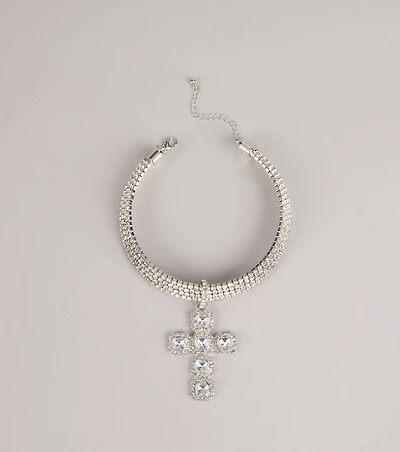 After Dark Drama Rhinestone Statement Necklace