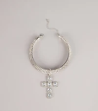 After Dark Drama Rhinestone Statement Necklace