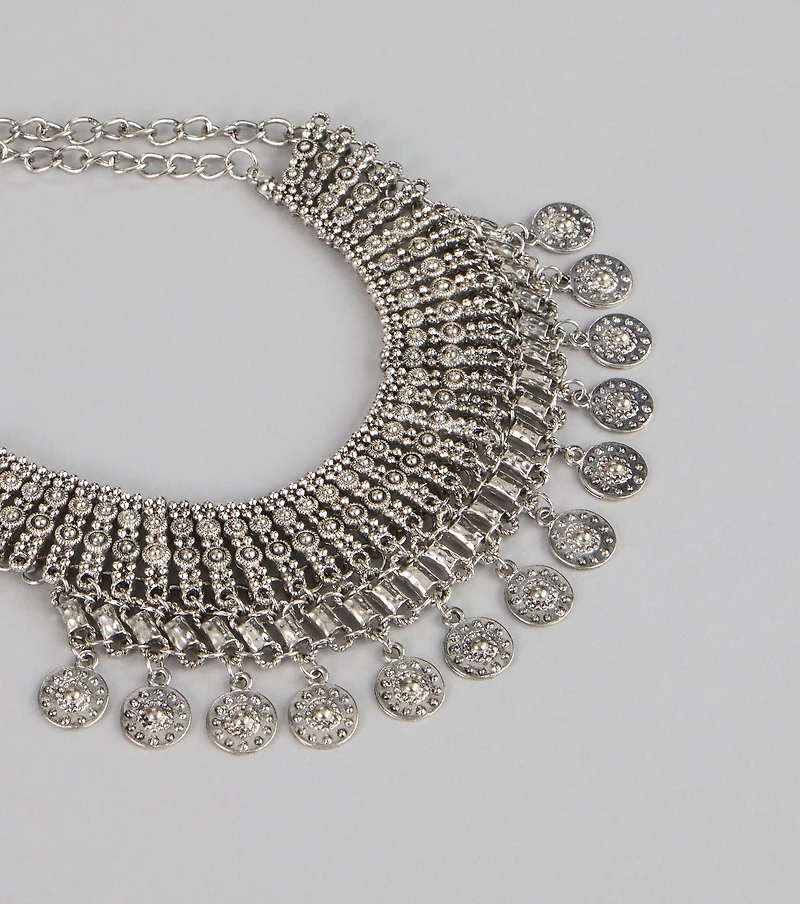 Goddess Energy Coin Collar Necklace