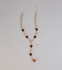 Modern Muse Beaded Lariat Necklace Set