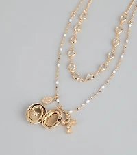 Lucky Layers Locket Charm Necklace