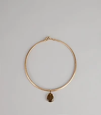 Drop the Drama Pendant Collar Necklace