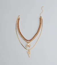 Strike And Shine Charm Necklace