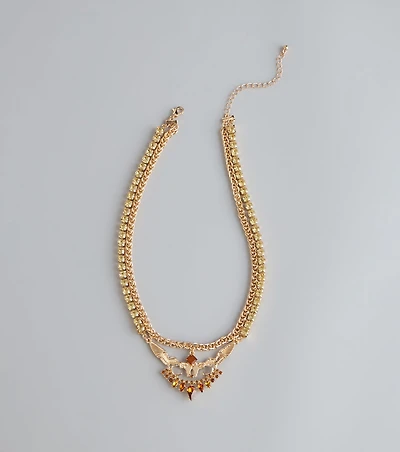 Radiant Wing Pendant Necklace