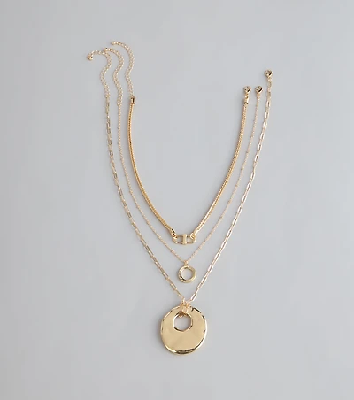 Polished Plans Three-Piece Necklace