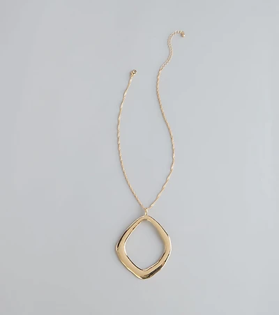 Effortlessly Bold O-Ring Pendant Necklace