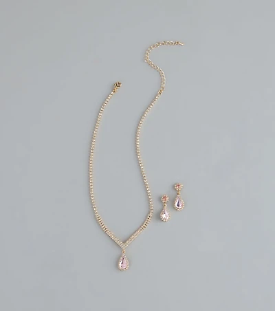 Sweet Luxe Rhinestone Jewelry Set