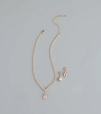 Sweet Luxe Rhinestone Jewelry Set