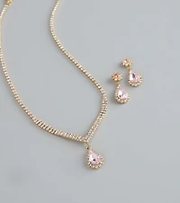 Sweet Luxe Rhinestone Jewelry Set
