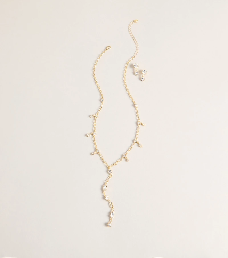 Refined Necklace And Earrings Set