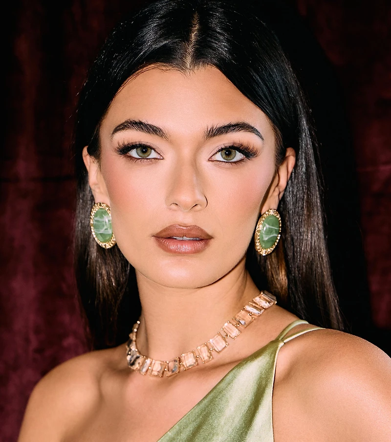 Crystal Row Statement Choker Necklace