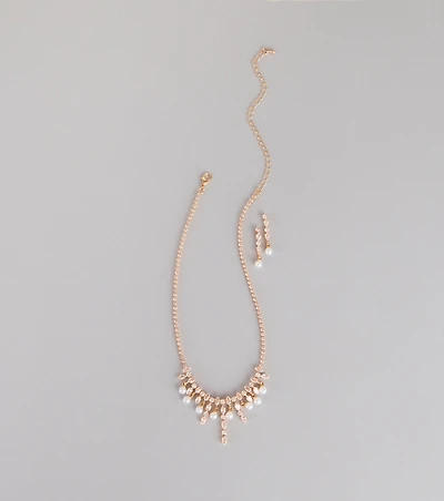 Candlelight Glam Necklace And Earrings Set