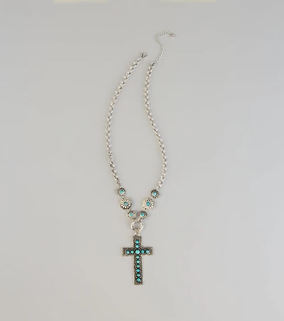 Wildflower Spirit Cross Necklace