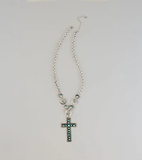 Wildflower Spirit Cross Necklace
