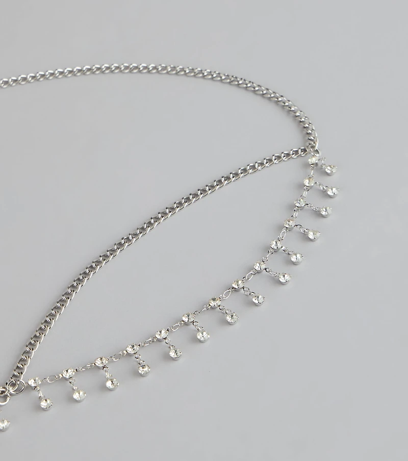 Dainty Drama Rhinestone Belly Chain