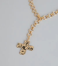 Bold Faith Cross Choker Necklace