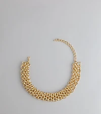 Stack The Drama Chunky Chain Statement Necklace